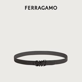 菲拉格慕（Ferragamo）经典款 男士GANCINI黑色牛皮革可调式腰带 0694745_C  _115