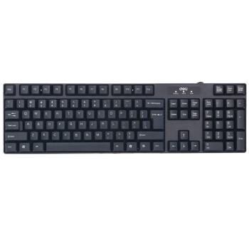 得力（deli）USB办公键盘 公司商务键盘 游戏键盘 防水薄款 2168黑色有线 无光