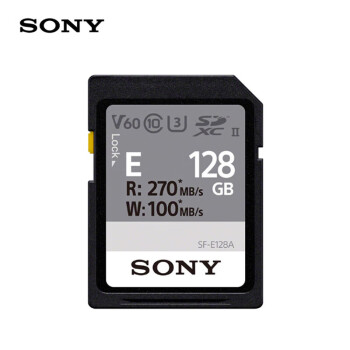 索尼（SONY）SF-E128A SD卡 128G 高速读取270MB UHS-II 高速V60闪存卡 索尼佳能相机存储卡