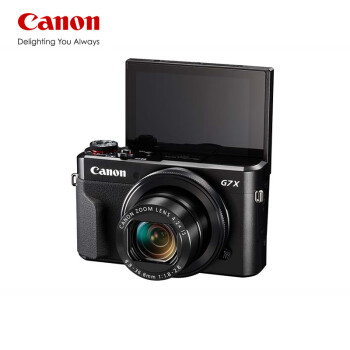 佳能 PowerShot 照相机vlog便携卡片视频直播高清相机 G7X2黑色