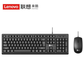 Lenovo 联想 来酷有线键盘鼠标套装 办公键鼠办公台式电脑笔记本通用CM101商务键盘 有线键盘鼠标套装