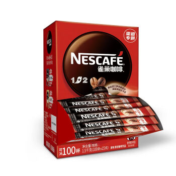 雀巢1+2原味速溶咖啡15g*100条/盒 微研磨三合一即溶咖啡 1500g