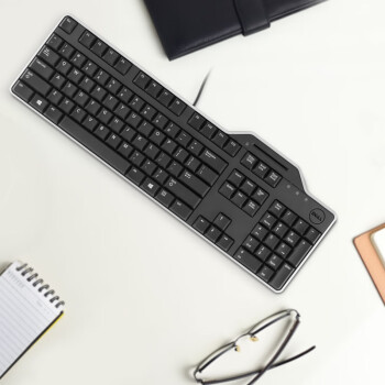 戴尔（DELL） 有线办公键盘（含数字小键盘可插智能卡）笔记本电脑台式机平板外设USB端口 KB813黑