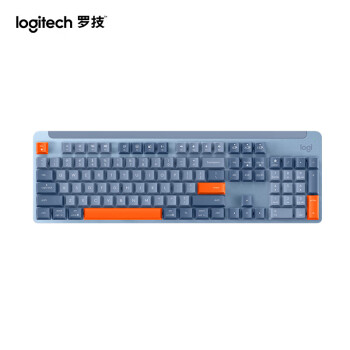 罗技（Logitech）无线蓝牙机械键盘 104键全尺寸 TTC线性红轴手感轻盈 家用游戏企业公司办公 K865 雾霭蓝