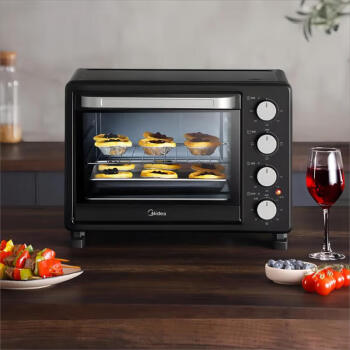 美的（Midea）电烤箱 家用25L容量小型烤箱 多功能旋钮操作  PT25X5