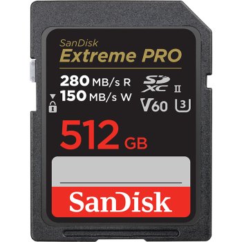 闪迪（SanDisk）512GB SD内存卡 6K视频 V60 U3 C10 高速相机存储卡 读速280MB/s 写速150MB/s 高清拍摄 畅快连拍