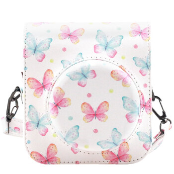 Fly-Leaf菲碧拍立得mini12泫雅风蝴蝶相机包 有后袋设计可收纳照片 粉蝴蝶