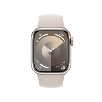 Apple Watch Series 9 智能苹果手表 s9情侣款男女通用运动电话手表8T3 星光色 铝金属41mm GPS版S/M