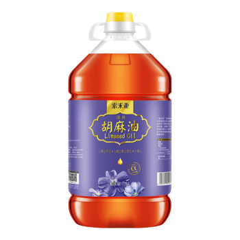 索米亚 清香胡麻油5L 宁夏传统小磨压榨 亚麻籽油孕妇月子食用油