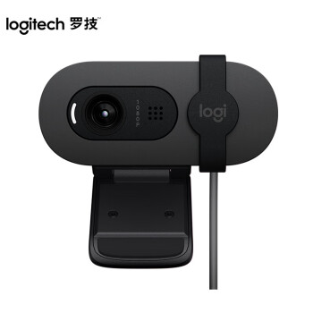 罗技（logitech）Brio 95 全高清网络摄像头 视频会议直播摄像头 电脑笔记本摄像头 带麦克风 商用版 黑色