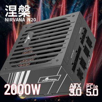 长城（Great Wall）额定2000W N20金牌全模 ATX3.0电源（原生PCIe5.0接口/编织模组线/智能温控）