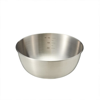 无印良品（MUJI）不锈钢盆 餐具 家用和面盆洗菜盆沙拉拌菜 银色S 直径16*高6.5cm