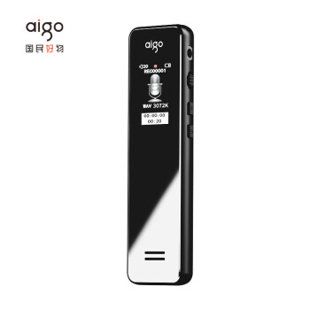 aigo 爱国者 专业录音器一键录音设备 录音笔转文字会议记录 R6933Pro-16G 黑色