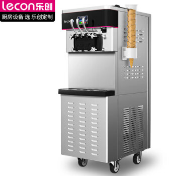 乐创lecon冰淇淋机商用冰激凌机雪糕机大产量 立式双压缩机预冷保鲜7天免清洗摆摊 YKF-YKF-8240