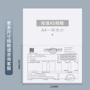 朗印（LangYin）70g 财务会计凭证纸A5复印纸100张/包 a4一半双面打印纸草稿纸美术纸纯白高品质纯木浆 【单包装】