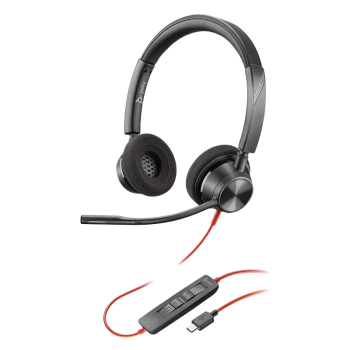 缤特力（Plantronics）C3320-C头戴式呼叫中心话务耳机 客服办公降噪耳麦（双耳Type-C接口）