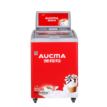 澳柯玛（AUCMA）152升多篮筐卧式弧形玻璃速冻冷柜商用展示柜雪糕柜SD-152D