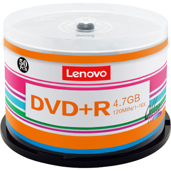 联想（Lenovo） DVD刻录盘 空白光盘 4.7G 16速 DVD+R 50片桶装