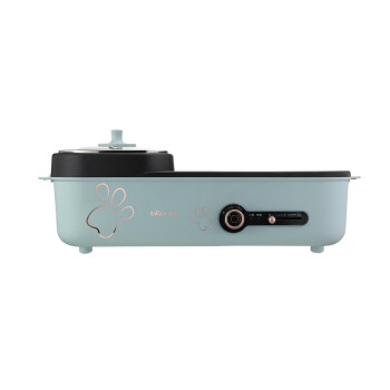 小熊 Bear 电烤炉烤盘 家用无烟烧烤架 电烤炉烤串机 1层烧烤炉 湖蓝色
