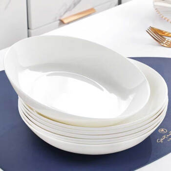 联钢盘子碗套装菜盘家用陶瓷碟子深盘餐盘餐具