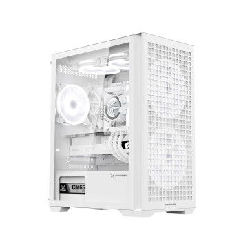 FPMAX风之灵H712台式电脑机箱台式机三面防尘强劲散热USB3.0M-ATX主板钢化玻璃280/240冷排 白色