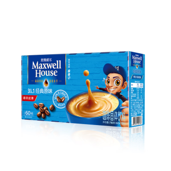 麦斯威尔（Maxwell House）原味速溶咖啡60条（780克/盒）（新老包装交替发货）