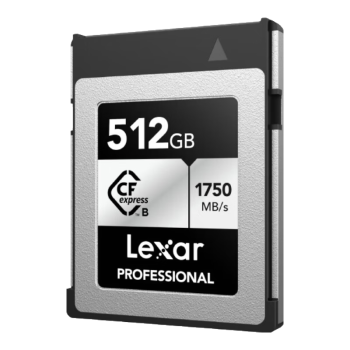 雷克沙（Lexar）512GB CFexpress Type B存储卡 读1750MB/s 富士佳能尼康适配 8K超清录制 cfe卡（SILVER）\t