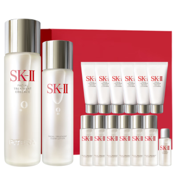 SK-II神仙水230ml+清莹露160ml化妆品全套sk2护肤品套装礼盒生日礼物