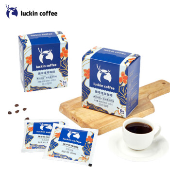 瑞幸咖啡（luckincoffee）精品挂耳咖啡美式(10g*6袋)/盒装 现磨手冲滤泡挂耳咖啡粉