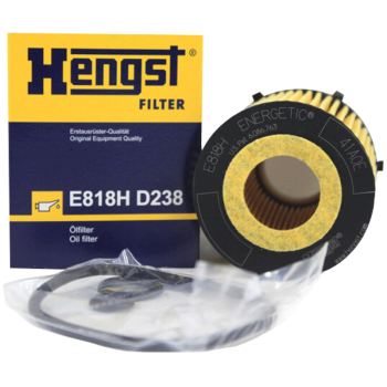 汉格斯特Hengst机油滤清器*E818HD238(适配奔驰新C级C180L C200/E级E200 E300L/GLK260/GLC260)
