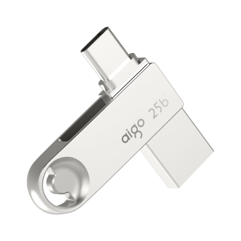 爱国者（aigo）256GB Type-C USB3.2 手机U盘 U322 银色 读速180MB/s 双接口手机电脑用