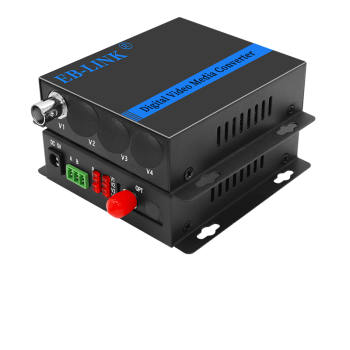 EB-LINK EB-RS-1V视频光端机1路纯视频数字模拟高清监控光纤延长器单模单芯FC接口