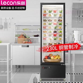 乐创(lecon)水果蔬菜保鲜柜 食品留样柜 饭堂后厨幼儿园食堂用冷藏柜LC-ZSG230企业采购