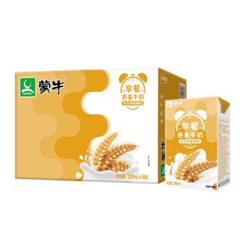 蒙牛 早餐奶麦香味利乐包250ml×16（新老包装随机）