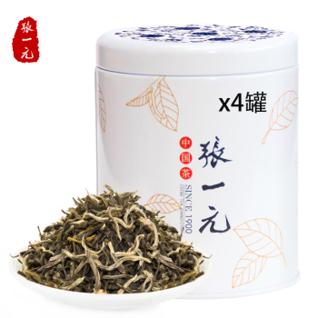 张一元 茉莉花茶75g罐*4罐特级白雪香浓香型花茶 中国元素系列