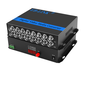 EB-LINK EB-RS-16V视频光端机16路纯视频数字模拟高清监控光纤延长器单模单芯FC接口
