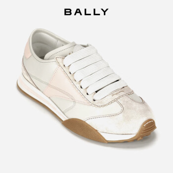巴利（BALLY）女士时尚白色/粉色运动休闲球鞋 6304996-37