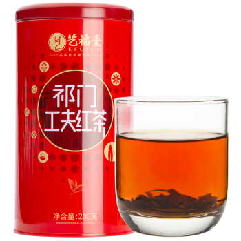 艺福堂红茶 祁门祁红特级200g罐装 茶叶蜜香工夫红茶