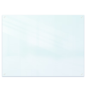 得力(deli)挂式白板240*120cm磁性钢化悬挂式玻璃白板办公会议写字板黑板(含白板擦 白板笔 磁钉)50043