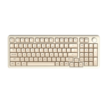 惠普（HP）K10G-98L奶茶色客制化机械键盘 有线gasket结构 98配列带旋钮 全键热插拔键盘