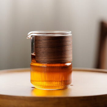 悟土 玻璃公道杯耐耐热茶水分离茶具配件茶海功夫分茶器公道杯