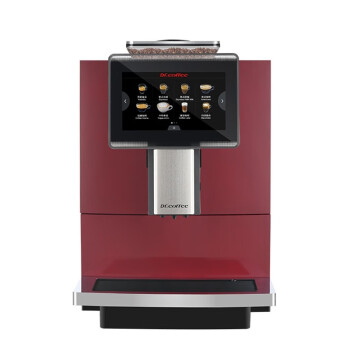 咖博士（Dr.coffee）  H10全自动意式咖啡机一键拿铁卡布奇诺智能触屏办公现磨家用商用一体机 酒红