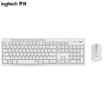 罗技（Logitech） MK295 无线安静键鼠套装 商务办公键鼠套装 全尺寸带无线2.4G接收器 白色【ZY】