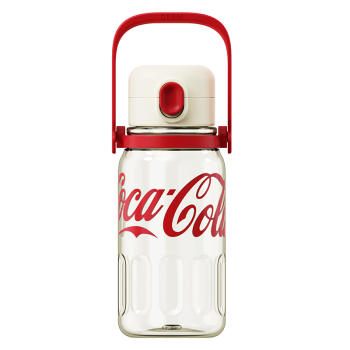 格沵（germ）可口可乐夏季塑料杯带吸管耐高温大容量运动水杯1250ML可乐红
