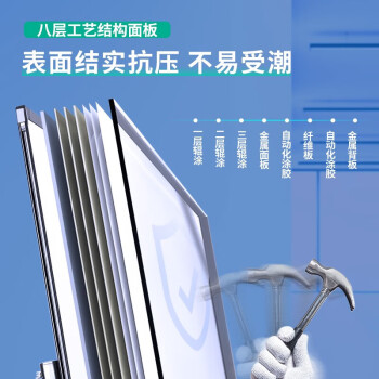 得力支架式白板 120*90cm A型架带架磁性支架式白板高档办公会议写字板8784