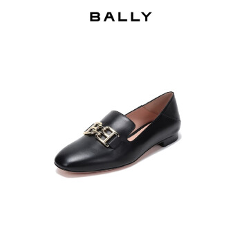 巴利（BALLY）女士单鞋乐福鞋平底鞋黑色 ELELY FLAT 00 6239513 6/39