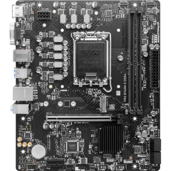 微星（MSI） PRO B760M-E DDR4主板+ Intel I3-12100盒装【主板CPU套装】
