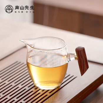 南山先生茶具分茶杯功夫茶具匀杯茶具配件公杯防烫木把玻璃公道杯伴手礼