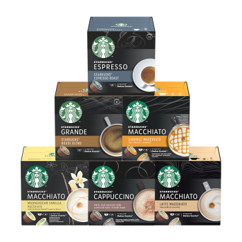 星巴克（Starbucks）胶囊咖啡 原装进口 6盒胶囊（花式咖啡*4+黑咖啡*2）