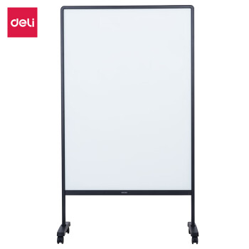 得力（deli）钢化玻璃白板 可移动磁性支架白板 办公会议写字板 留言板 黑板 玻璃屏风白板 50060